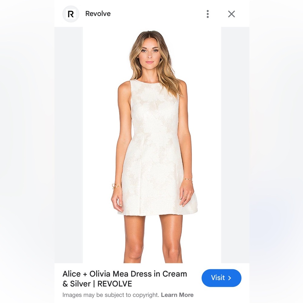 Alice + Olivia Shimmering Gold Sleeveless dress